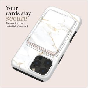 MIO Pasjeshouder - 3 Pasjes - MagSafe Compatible - White Marble