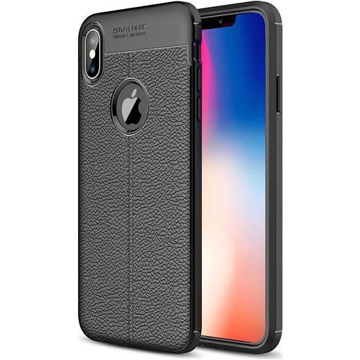 Mobigear Luxury iPhone XS Max Hoesje Flexibel TPU Backcover - Zwart