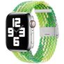Mobigear Braided Nylon Apple Watch Bandje Klemsluiting - 42/41/40/38 mm - Lime