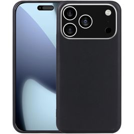 Mobigear Basics iPhone 17 Pro Hoesje Flexibel TPU Backcover - Zwart