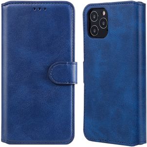 Mobigear Wallet iPhone 12 Hoesje Bookcase Portemonnee - Blauw