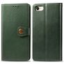 Mobigear Snap Button iPhone SE (2020) Hoesje Bookcase Portemonnee - Groen