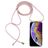 Mobigear Lanyard iPhone XS Flexibel TPU Hoesje met koord - Transparant / Roségoud
