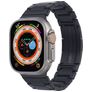 Mobigear Berlin Stalen Apple Watch Bandje Vouwsluiting - 49/46/45/44 mm - Zwart