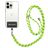 Mobigear Nylon Lanyard Universeel Telefoonkoord Verstelbaar - Zwart / Groen