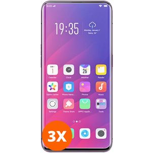 Mobigear OPPO Find X Glazen Screenprotector - Case Friendly (3-Pack)
