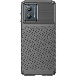 Mobigear Groove Motorola Moto G53 5G Hoesje Flexibel TPU Backcover - Zwart