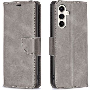 Mobigear Excellent Samsung Galaxy S24 FE Hoesje Bookcase Portemonnee - Grijs