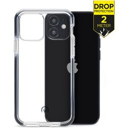 Mobilize Shatterproof iPhone 12 Hoesje Hardcase Backcover Shockproof - Transparant / Zwart