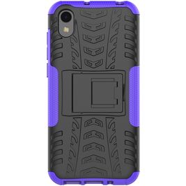 Mobigear Tire HONOR 8S Hoesje Hardcase Backcover Shockproof met Standaard - Zwart / Paars