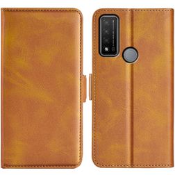 Mobigear Slim Magnet TCL 20 R 5G Hoesje Bookcase Portemonnee - Cognac
