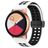 Mobigear Sport Plus Mag Siliconen Smartwatch Bandje Magneetsluiting - Universeel 22 mm connector - Zwart / Wit