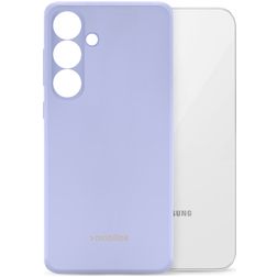 Mobilize Rubber Gelly Samsung Galaxy S24 Hoesje Flexibel TPU Backcover - Pastel Purple