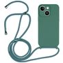 Mobigear Lanyard iPhone 15 Siliconen Hoesje met koord - Groen