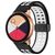 Mobigear Sport Plus Mag Siliconen Smartwatch Bandje Magneetsluiting - Universeel 22 mm connector - Zwart / Wit