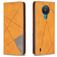 Mobigear Rhombus Slim Nokia 1.4 Hoesje Bookcase - Cognac