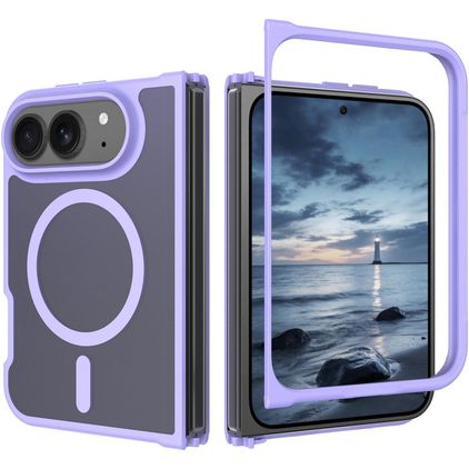 Mobigear Shockproof iPhone Duo MagSafe Hoesje Hardcase Backcover - Paars