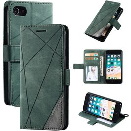 Mobigear Rhombus iPhone 7 Hoesje Bookcase Portemonnee - Groen