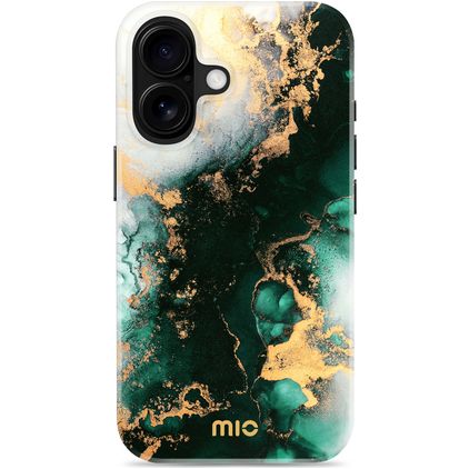 MIO iPhone 16 MagSafe Hoesje Hardcase Backcover - Green Marble