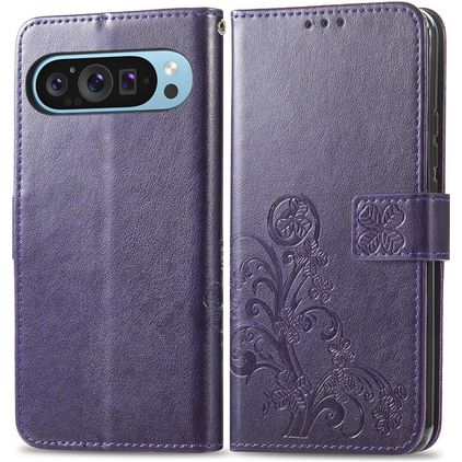 Mobigear Clover Google Pixel 10 Pro XL Hoesje Bookcase Portemonnee - Paars