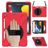 Mobigear SureGrip XGuard iPad 7 (2019) Hoes Hard Kunststof,Siliconen Backcover + Stylus Houder + Schouderband + Standaard - Rood