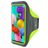 Mobiparts Comfort Fit Telefoonhouder Hardlopen Samsung Galaxy A51 Sport Hoesje Neopreen Sportarmband - Neon Green
