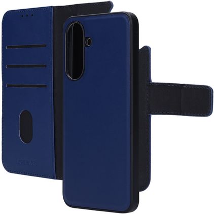 Mobiparts Samsung Galaxy A37 Hoesje Echt Leer Uitneembare 2in1 Bookcase Portemonnee - Blauw