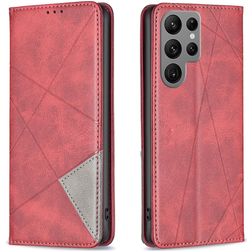 Mobigear Rhombus Slim Samsung Galaxy S25 Ultra Hoesje Bookcase - Rood