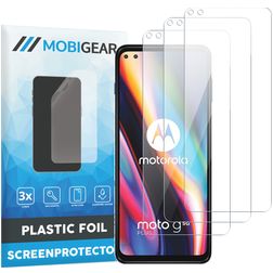 Mobigear Motorola Moto G 5G Plus Screenprotector Folie - Case Friendly (3-Pack)