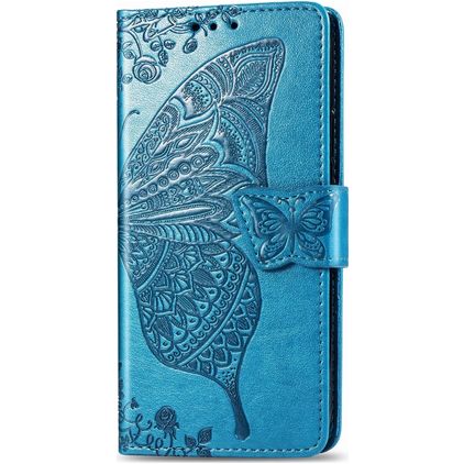 Mobigear Butterfly Samsung Galaxy A30s Hoesje Bookcase Portemonnee - Blauw
