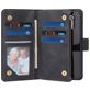 Mobigear Zipper iPhone 12 Hoesje Bookcase Portemonnee - Zwart
