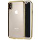 Mobigear Royal iPhone XR Hoesje Flexibel TPU Backcover - Transparant / Goud