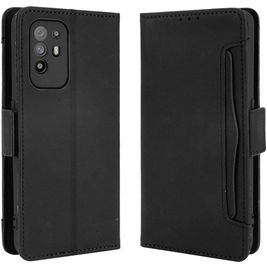 Mobigear Slide Wallet OPPO A94 5G Hoesje Bookcase Portemonnee - Zwart