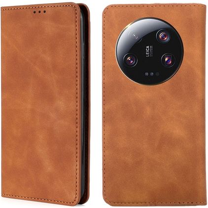 Mobigear Retro Slim Xiaomi 13 Ultra Hoesje Bookcase Portemonnee - Bruin