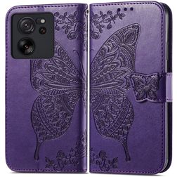 Mobigear Butterfly Xiaomi 13T Pro Hoesje Bookcase Portemonnee - Paars