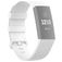 Mobigear Cross Siliconen Fitbit Charge 4 Bandje Gespsluiting - Wit