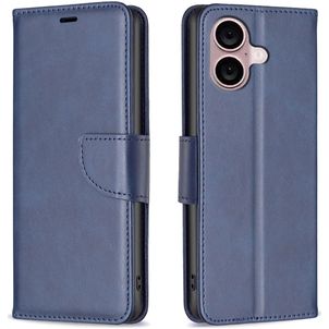 Mobigear Excellent iPhone 16 Hoesje Bookcase Portemonnee - Blauw