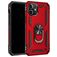 Mobigear Armor Ring iPhone 12 Hoesje Hardcase Backcover Shockproof met Ringhouder - Rood