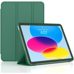 Mobigear Tri-Fold Gel iPad 10 (2022) Hoes TPU,Kunstleer Bookcase - Groen
