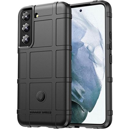 Mobigear Rugged Shield Samsung Galaxy S24 Hoesje Flexibel TPU Backcover Shockproof - Zwart