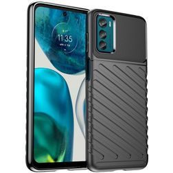 Mobigear Groove Motorola Moto G42 Hoesje Flexibel TPU Backcover - Zwart
