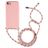 Mobigear Lanyard iPhone SE (2020) Flexibel TPU Hoesje met koord - Roze