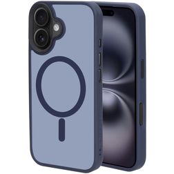 Mobiparts Hardcover iPhone 16 MagSafe Hoesje Hardcase Backcover - Satin Blue