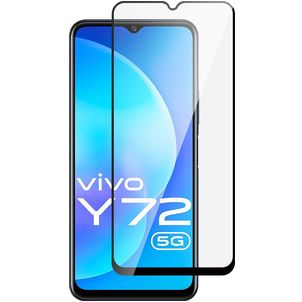 Mobigear Premium Vivo Y72 Glazen Screenprotector - Case Friendly - Zwart