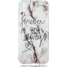 Mobigear Marble Huawei Y5 (2019) Hoesje Flexibel TPU Backcover - White Marble