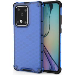 Mobigear Honeycomb Huawei P40 Hoesje Hardcase Backcover Shockproof - Blauw