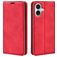 Mobigear Retro Slim iPhone 17 Hoesje Bookcase Portemonnee - Rood