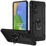 Mobigear Armor Ring Samsung Galaxy A73 Hoesje Hardcase Backcover Shockproof met Ringhouder - Zwart