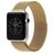 Mobigear Style Loop Milanese Apple Watch Bandje Magneetsluiting - 42/41/40/38 mm - Goud