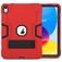 Mobigear ShieldStand iPad 11 (2025) Hoes Hard Kunststof,Siliconen Backcover + Standaard - Zwart / Rood